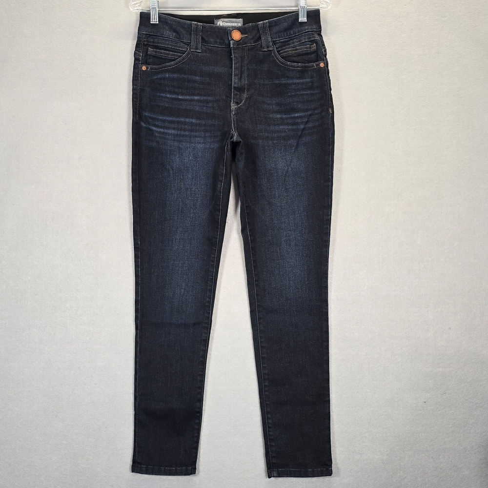 Democracy Ab Technology Jeans Womens Size 8 Skinny Dark Wash Stretch Denim